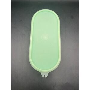 Vintage Tupperware Jadite Green Oval Container with Lid